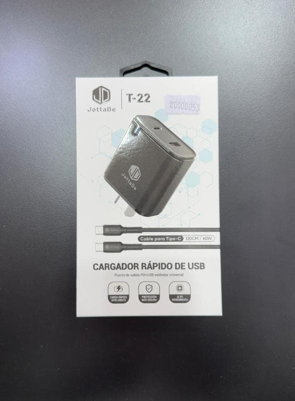 Accesorio CARGADOR RAPIDO JD T22 TIPO C