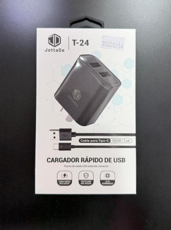 Accesorio CARGADOR JD T24 TIPO C 2.4