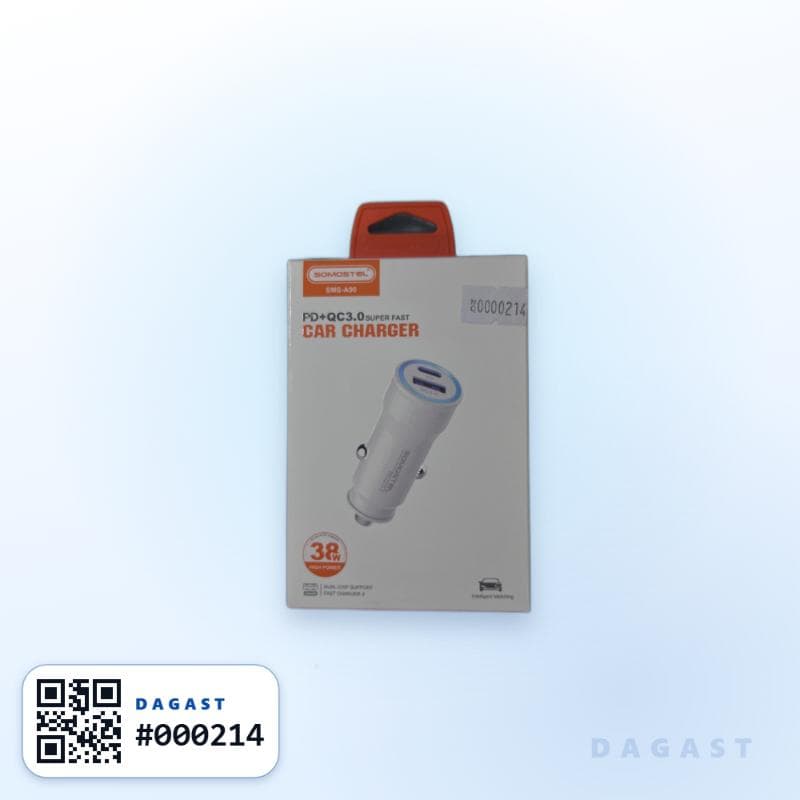 Accesorio CARGADOR DE AUTO SOMOSTEL 38W A90 PUERTO USB Y C