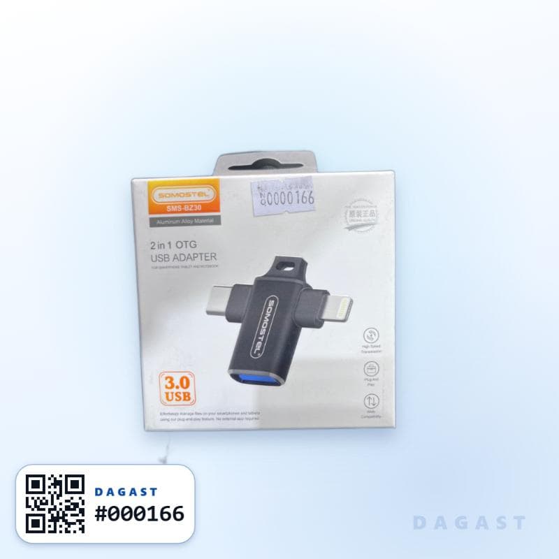Accesorio ADAPTADOR SOMOSTEL 2 EN 1 OTG TIPO C Y IPH