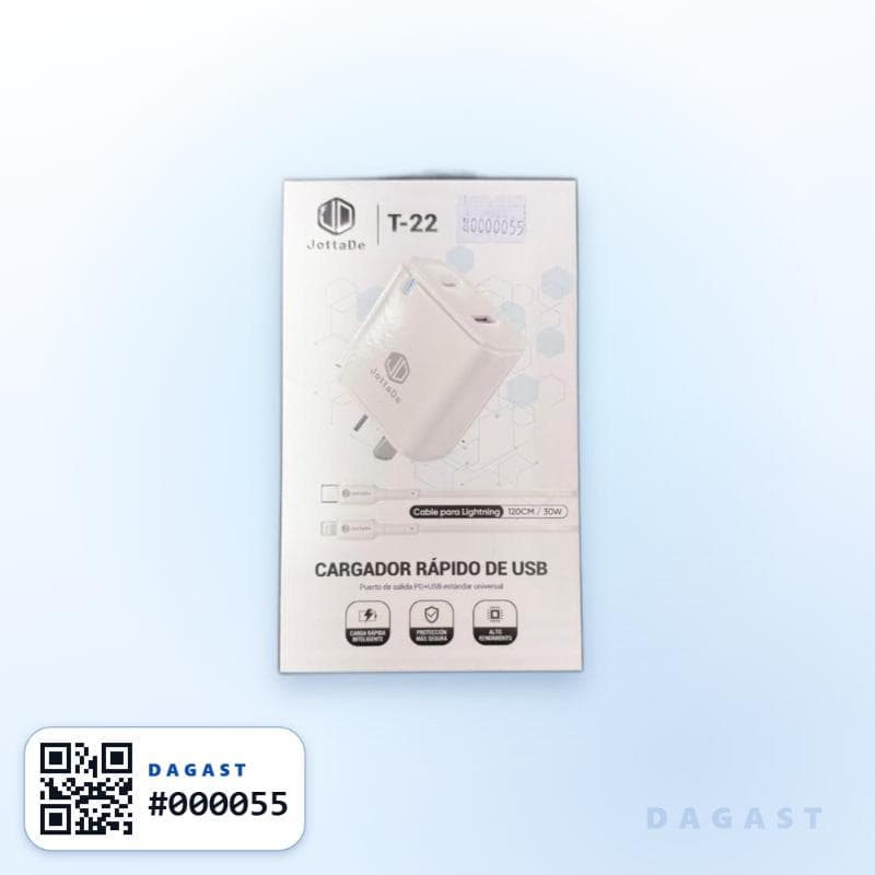 Accesorio CARGADOR RAPIDO JD T22 IPHONE