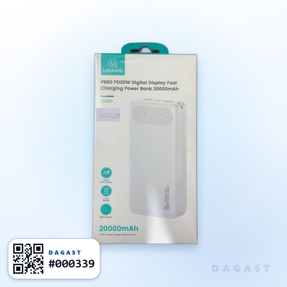 Accesorio CARGADOR PORTATIL USAMS 20000MAH PD20W CD251